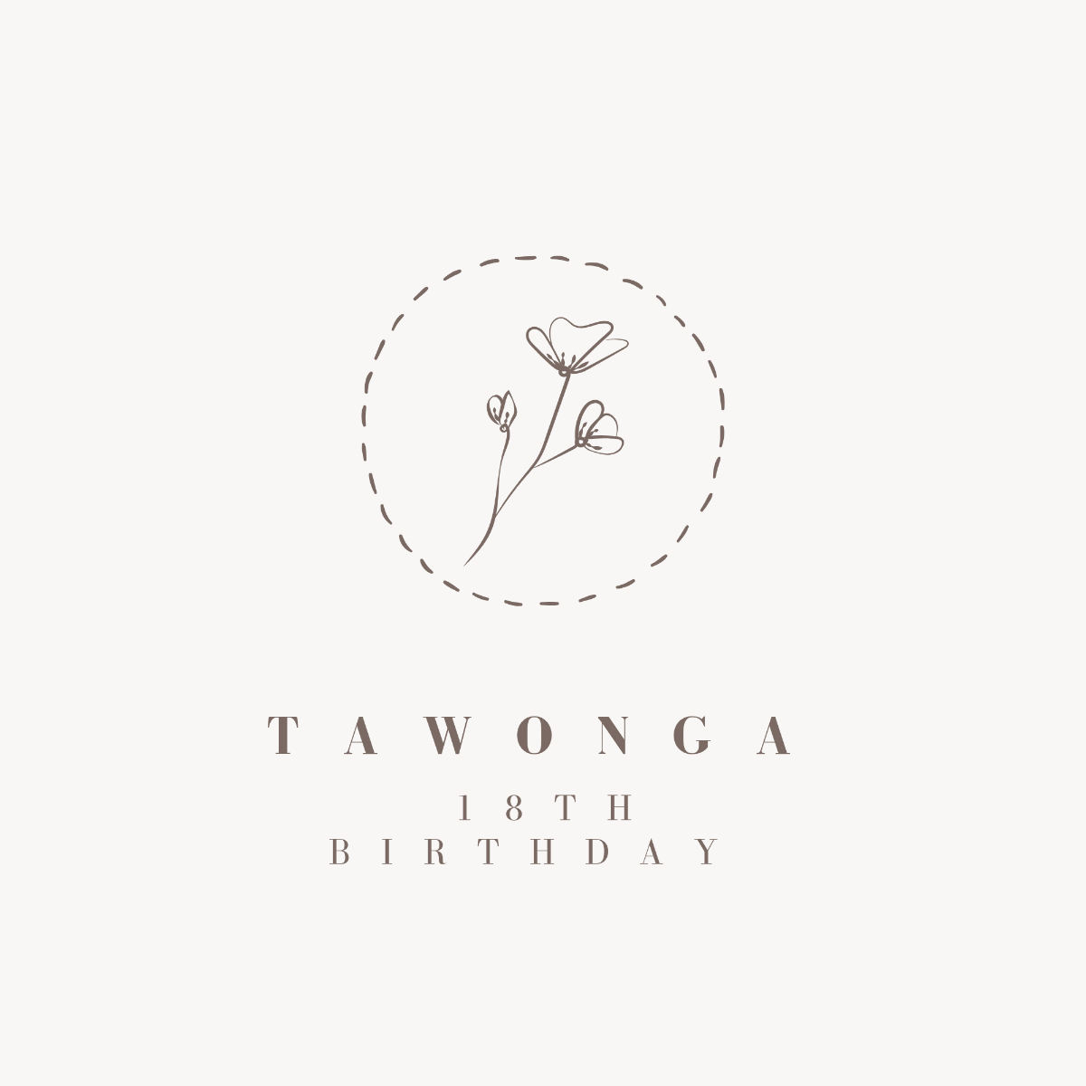 Tawonga 18th Birthday Logo